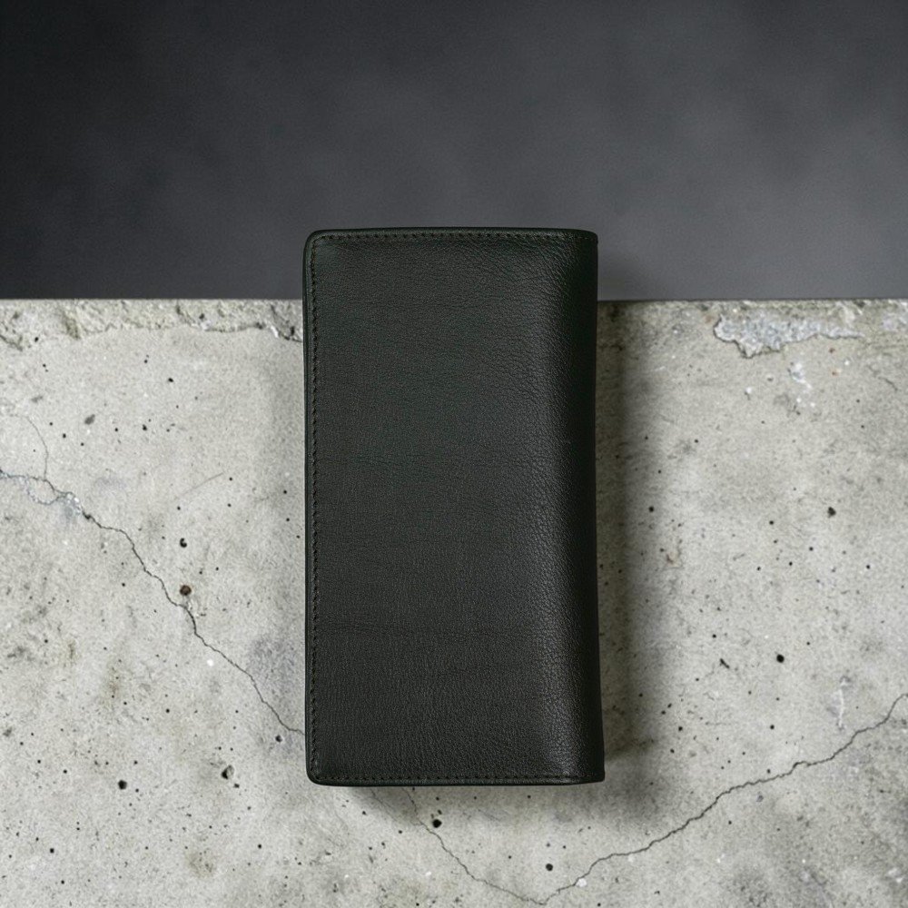 Zays Handcrafted Premium Eco-Friendly Leather Long Wallet for Mobile and Many things (LW115-Olive) - Image 5