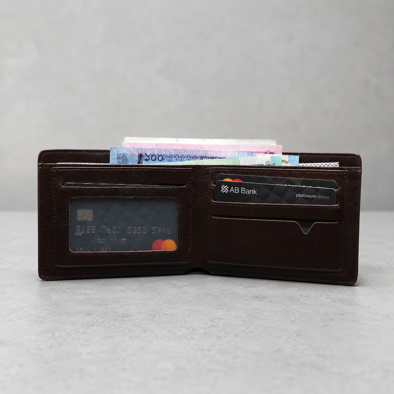 Zays Handcrafted Premium Leather Bifold Short Wallet (SW121-Chocolate) - Image 8