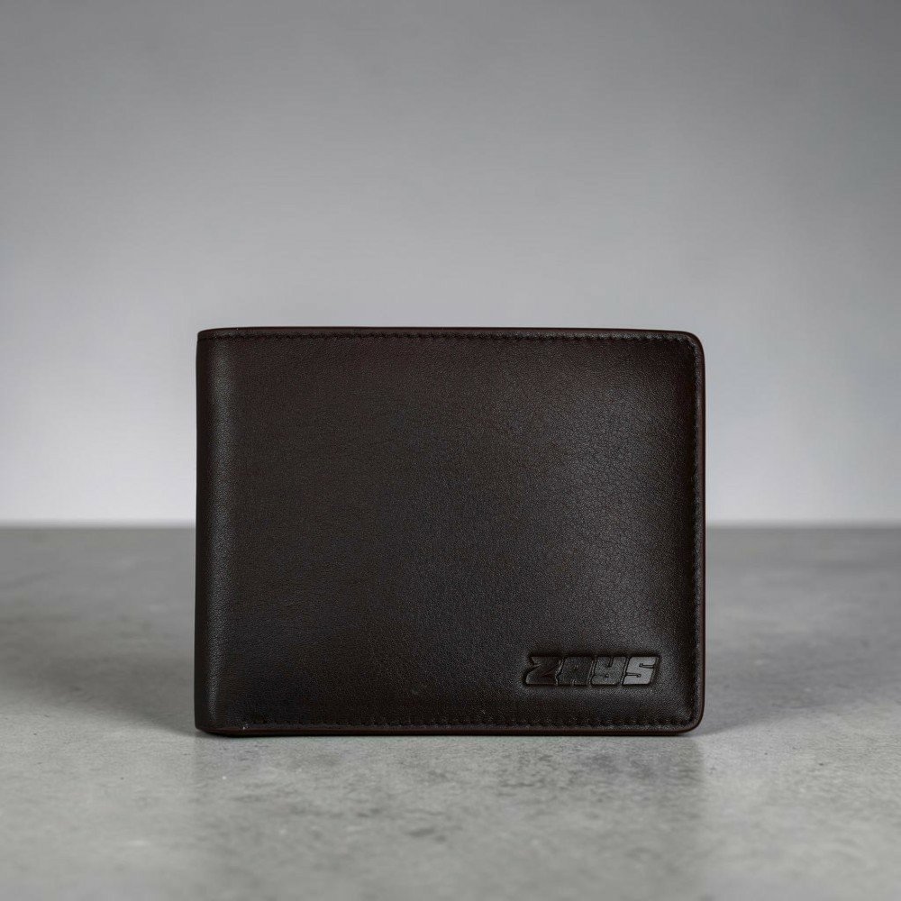 Zays Handcrafted Premium Leather Bifold Short Wallet (SW121-Chocolate) - Image 5