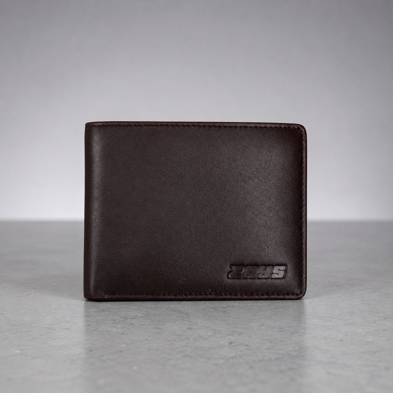 Zays Handcrafted Premium Leather Bifold Short Wallet (SW121-Chocolate)