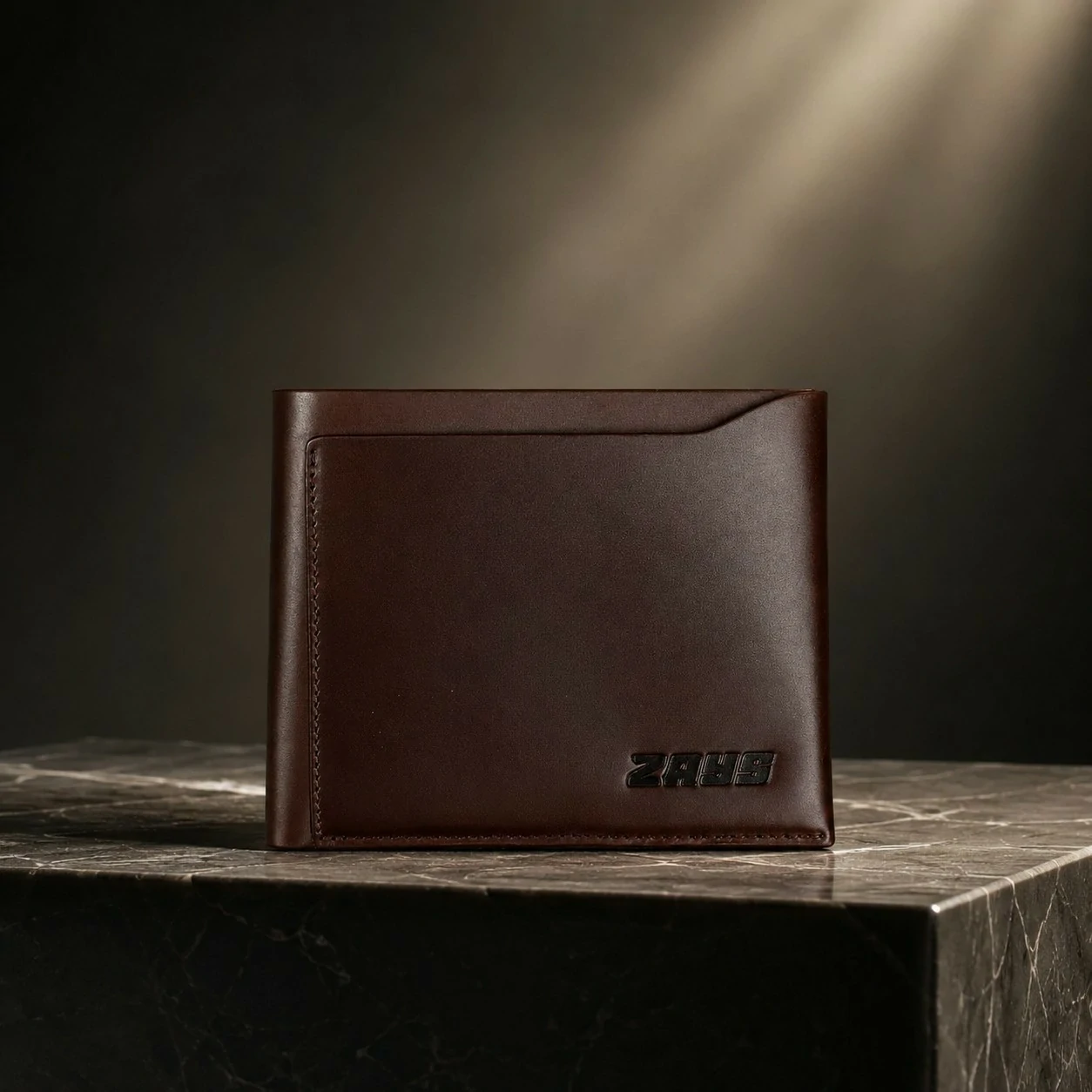 Zays Handcrafted Oil Pull Up Premium Leather Bifold Short Wallet - W101 - Image 9