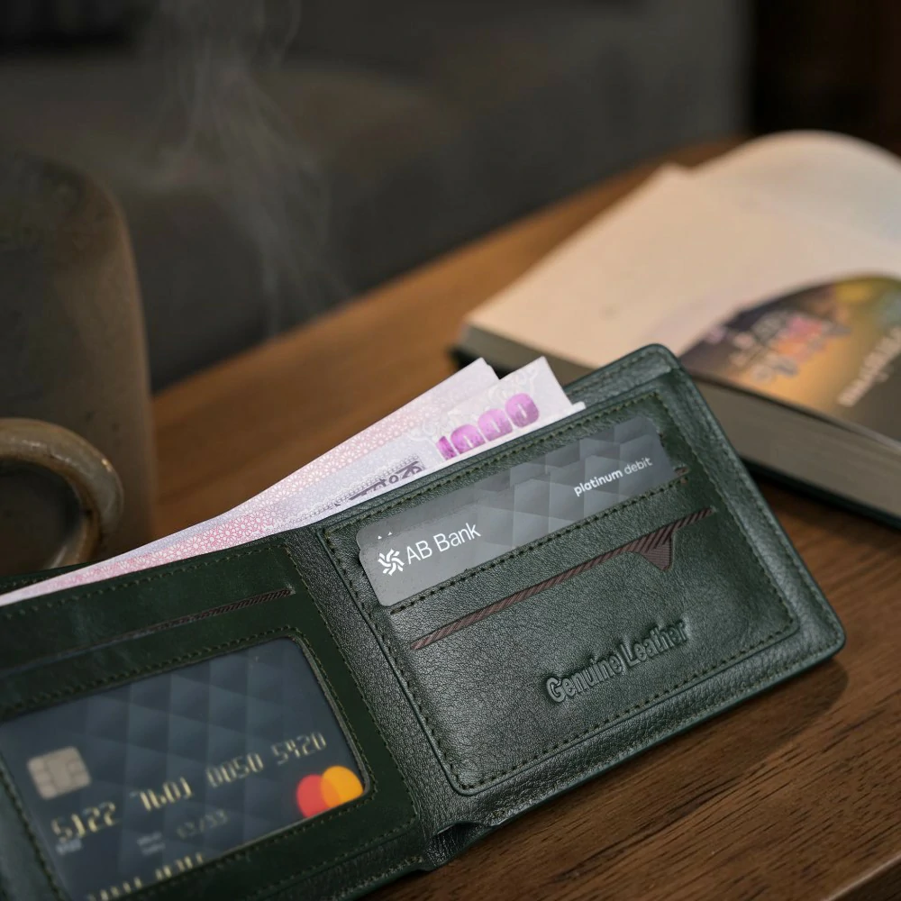 Zays Handcrafted Premium Leather Bifold Short Wallet - W103 - Image 16