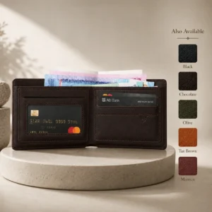 Zays Handcrafted Premium Leather Bifold Short Wallet - W103