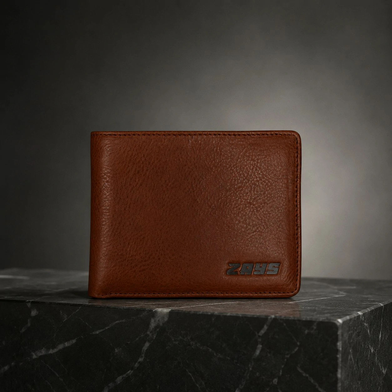 Zays Handcrafted Premium Leather Bifold Short Wallet - W105 - Image 9