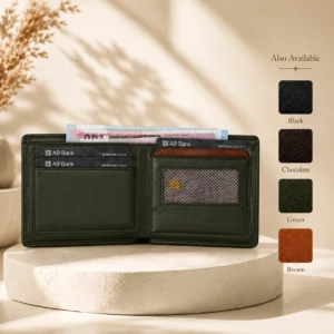 Zays Handcrafted Premium Leather Bifold Short Wallet - W105