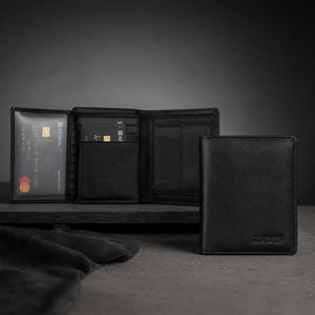 Zays Handcrafted Premium Leather Bifold Short Wallet - W107 - Image 2