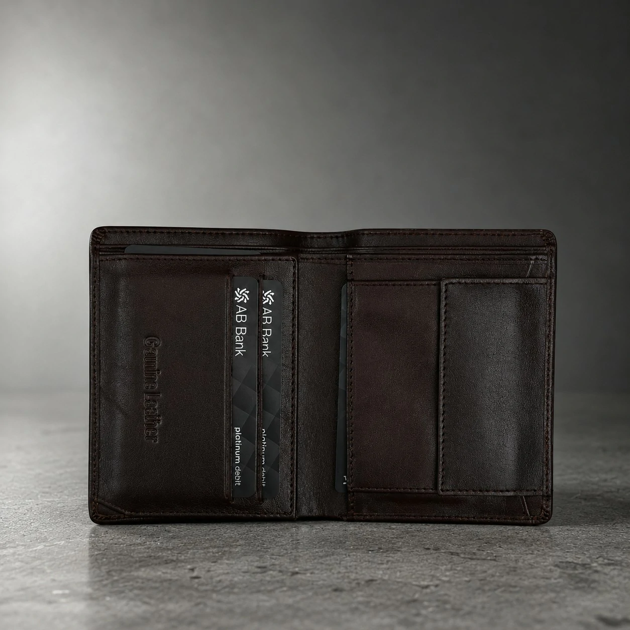 Zays Handcrafted Premium Leather Bifold Short Wallet - W107 - Image 17