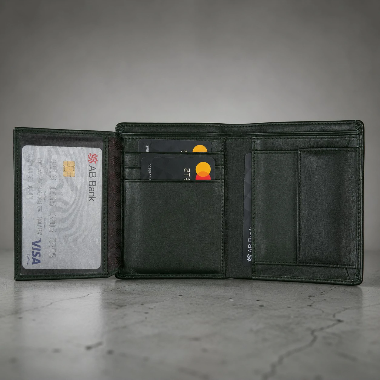 Zays Handcrafted Premium Leather Bifold Short Wallet - W107 - Image 21