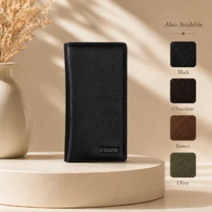 Zays Handcrafted Premium Eco-Friendly Leather Long Wallet for Mobile and Many things - W108