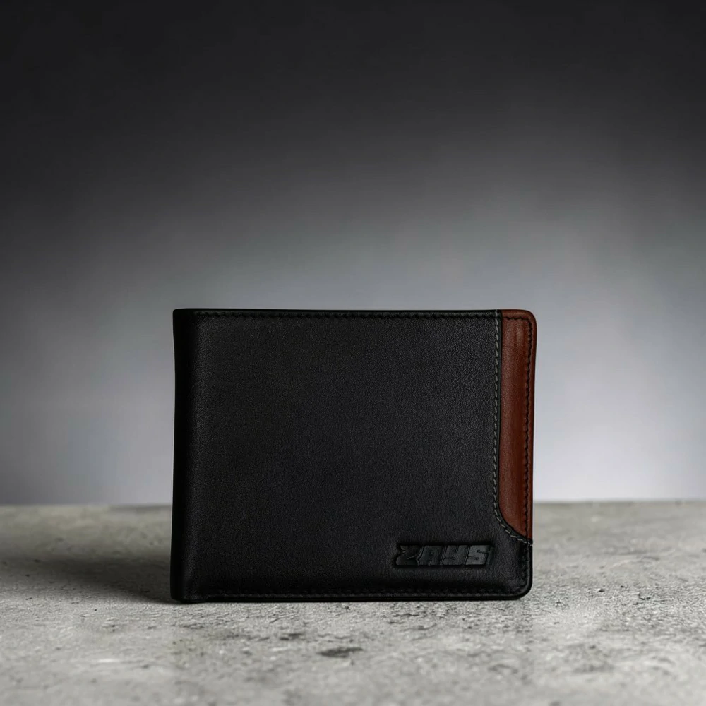 Zays Handcrafted Premium Leather Bifold Short Wallet - W109 - Image 5
