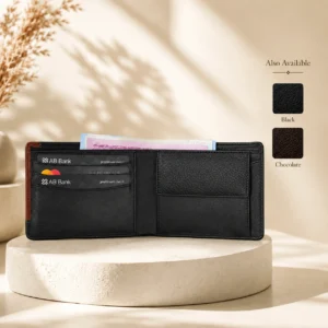 Zays Handcrafted Premium Leather Bifold Short Wallet - W109