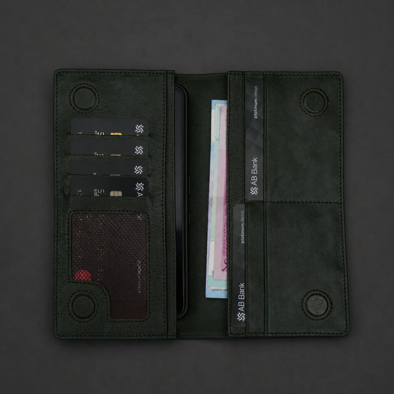 Zays Handcrafted Premium Eco-Friendly Leather Long Wallet for Mobile and Many things - W110 - Image 15