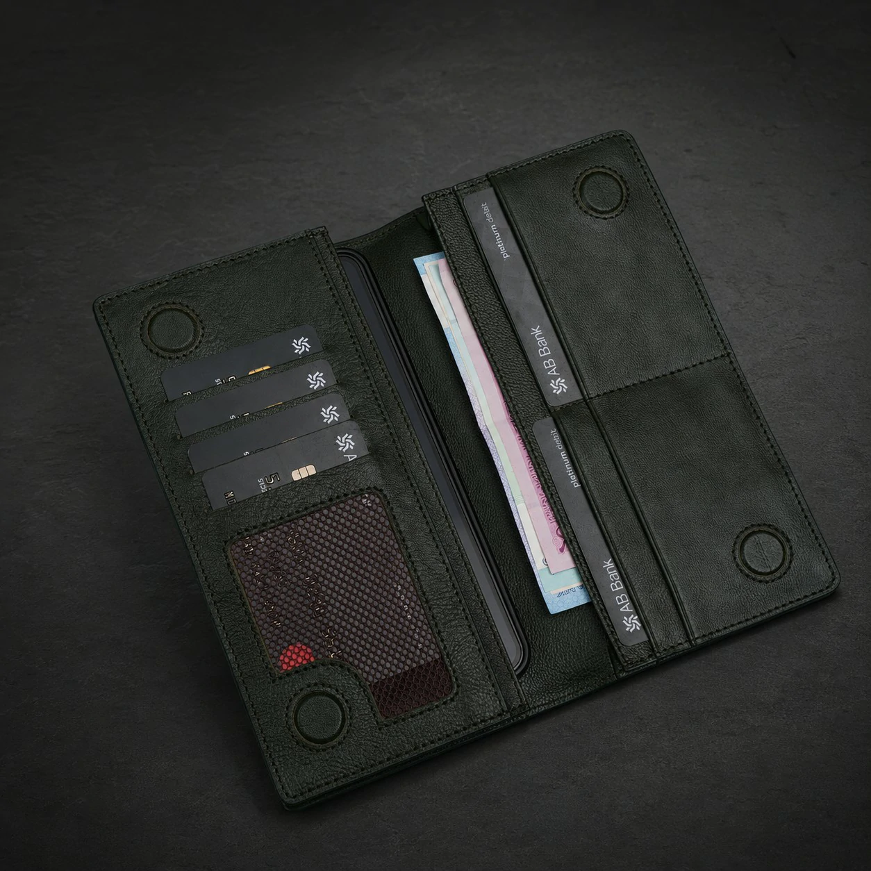 Zays Handcrafted Premium Eco-Friendly Leather Long Wallet for Mobile and Many things - W110 - Image 16