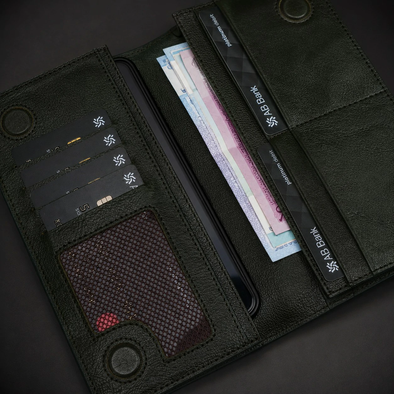 Zays Handcrafted Premium Eco-Friendly Leather Long Wallet for Mobile and Many things - W110 - Image 17