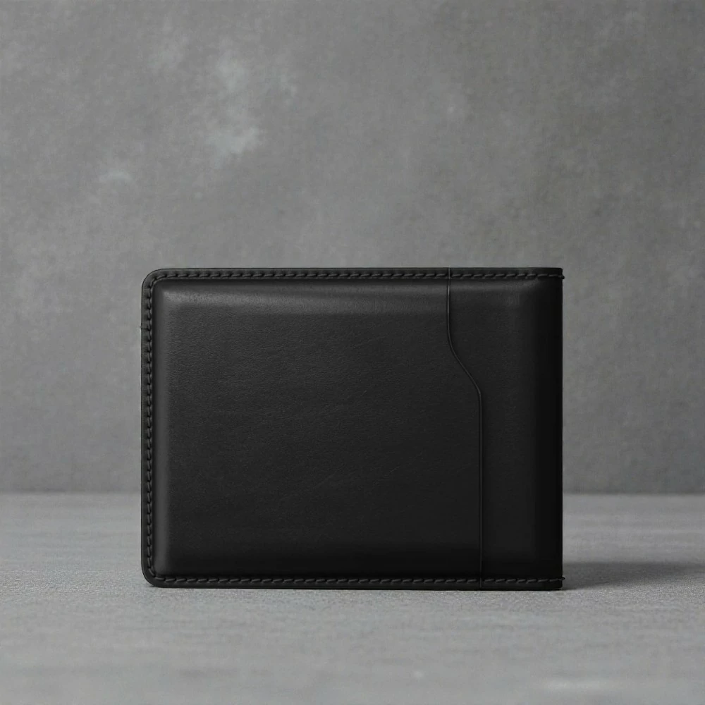 Zays Handcrafted Premium Leather Bifold Short Wallet - W111 - Image 7