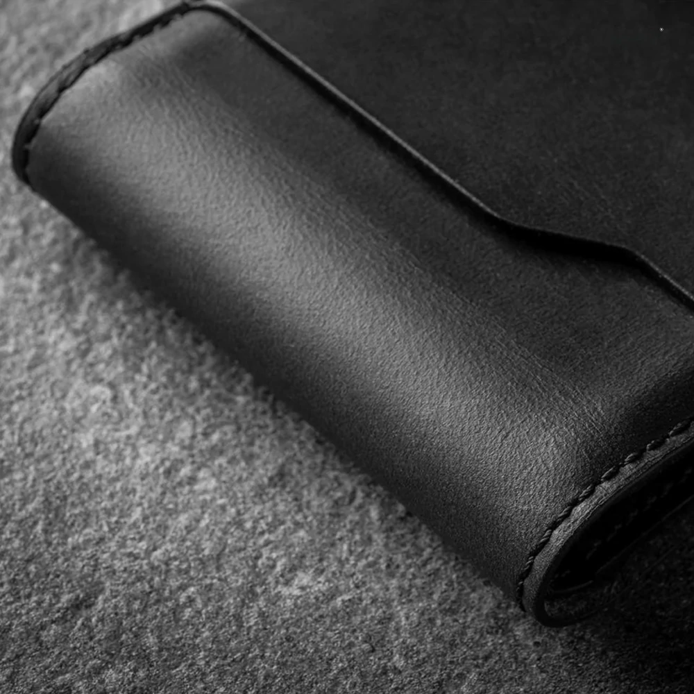 Zays Handcrafted Premium Leather Bifold Short Wallet - W111 - Image 12