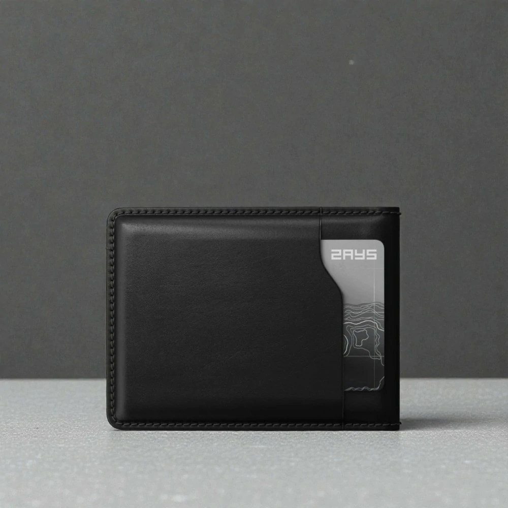 Zays Handcrafted Premium Leather Bifold Short Wallet - W111 - Image 16