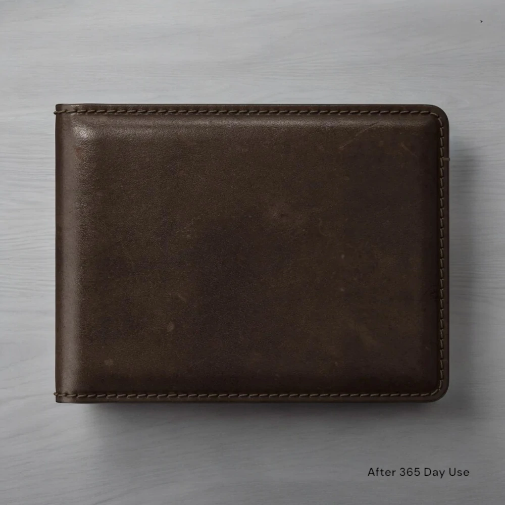 Zays Handcrafted Premium Leather Bifold Short Wallet - W111 - Image 18