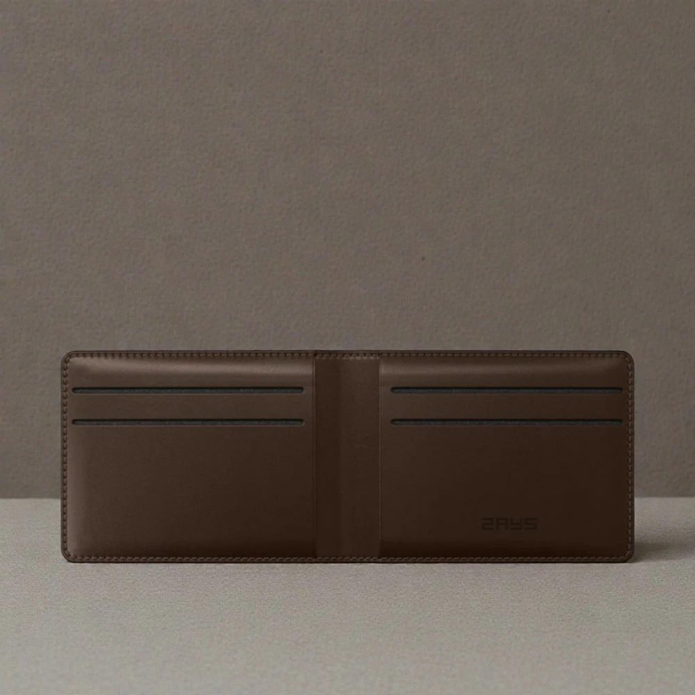 Zays Handcrafted Premium Leather Bifold Short Wallet - W111 - Image 20