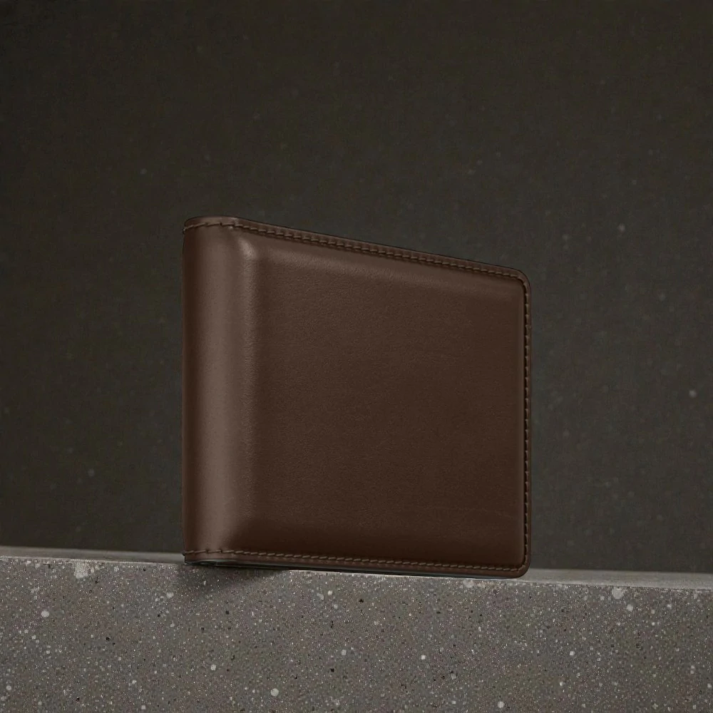 Zays Handcrafted Premium Leather Bifold Short Wallet - W111 - Image 22
