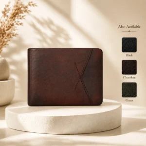 Zays Handcrafted Premium Leather Bifold Short Wallet - W112