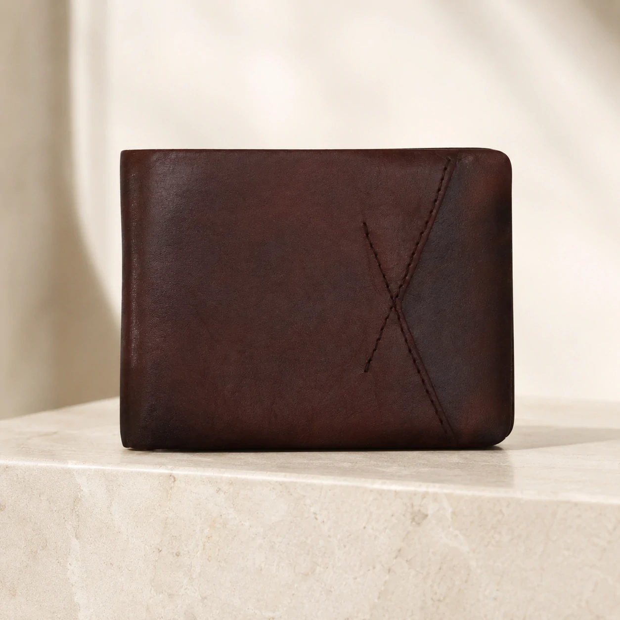 Zays Handcrafted Premium Leather Bifold Short Wallet - W112 - Image 8