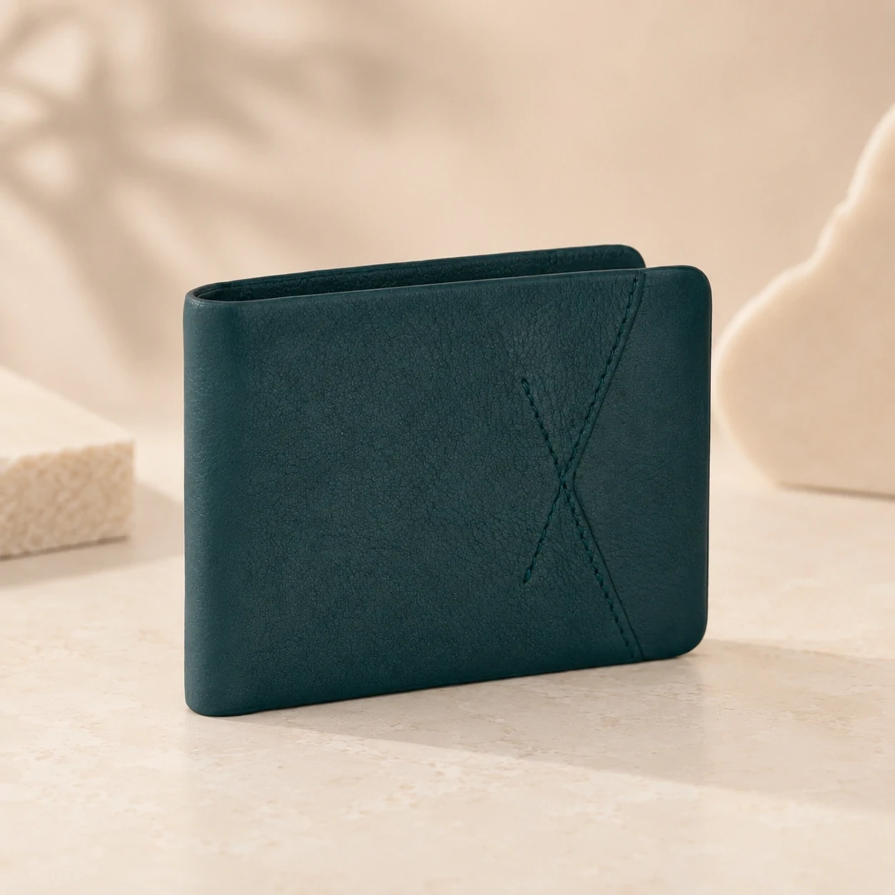 Zays Handcrafted Premium Leather Bifold Short Wallet - W112 - Image 13