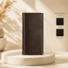 Zays Handcrafted Premium Eco-Friendly Leather Long Wallet for Mobile and Many things - W114