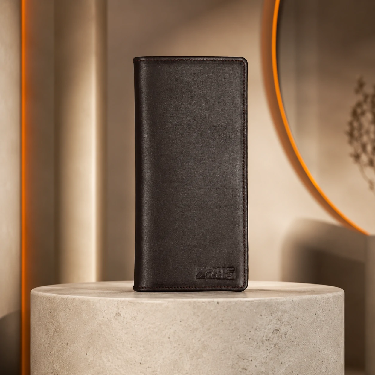 Zays Handcrafted Premium Eco-Friendly Leather Long Wallet for Mobile and Many things - W114 - Image 5