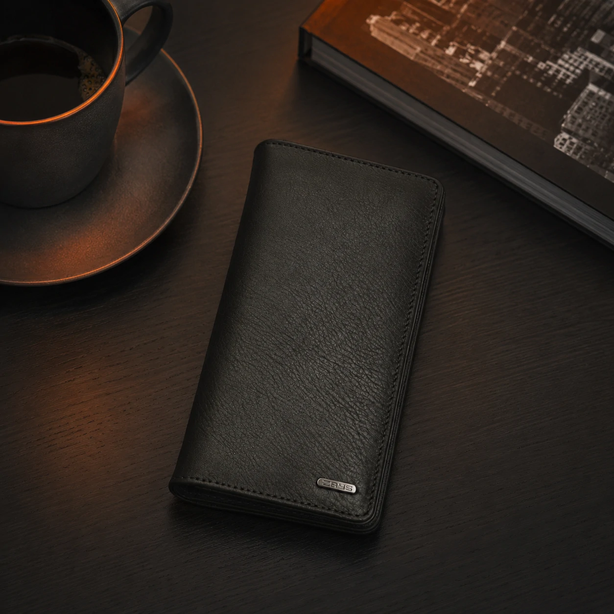 Zays Handcrafted Premium Eco-Friendly Leather Long Wallet for Mobile and Many things - W115 - Image 15