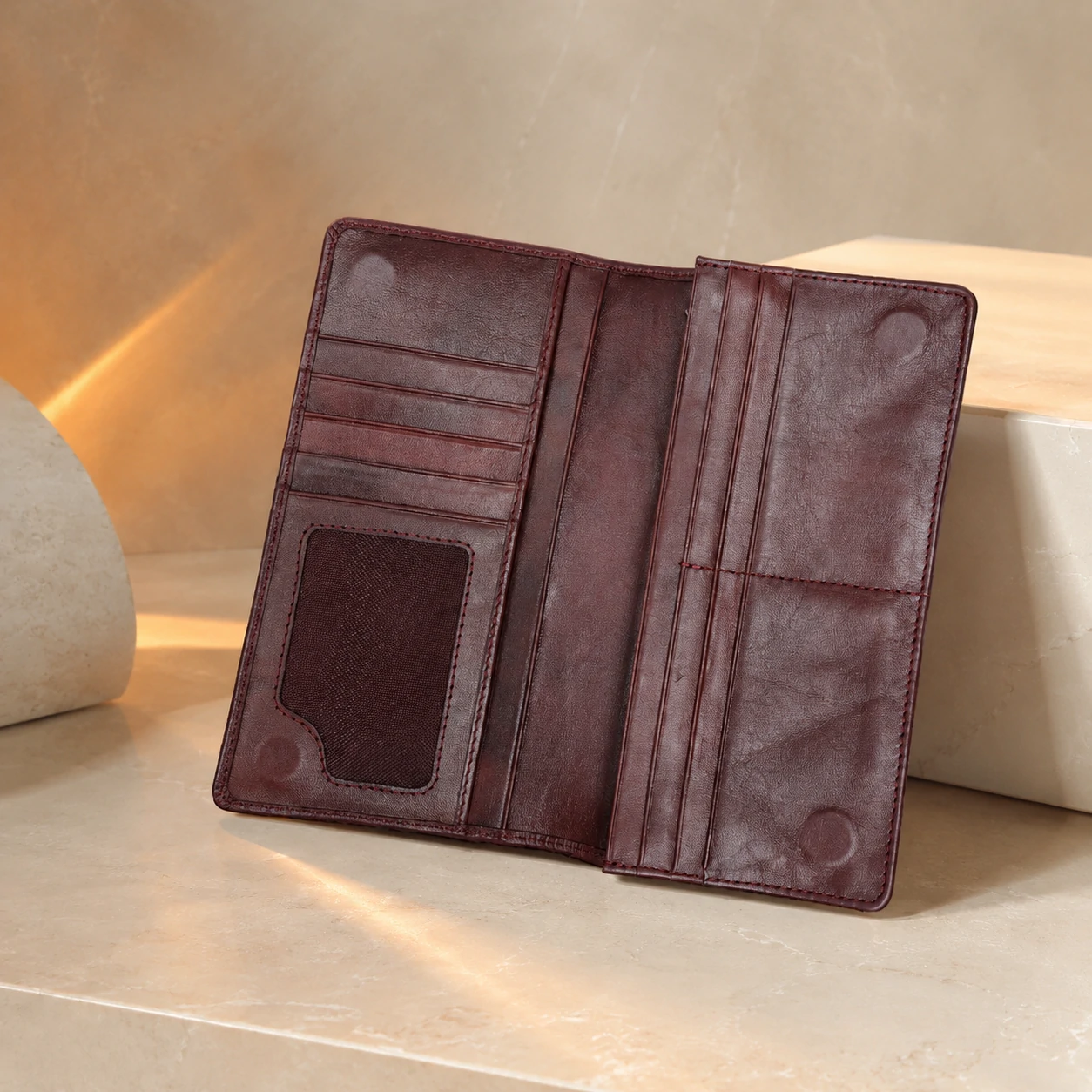 Zays Handcrafted Premium Eco-Friendly Leather Long Wallet for Mobile and Many things - W115 - Image 11