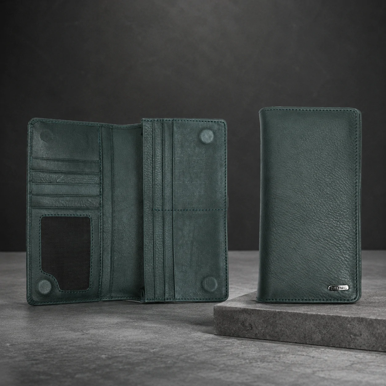 Zays Handcrafted Premium Eco-Friendly Leather Long Wallet for Mobile and Many things - W115 - Image 2