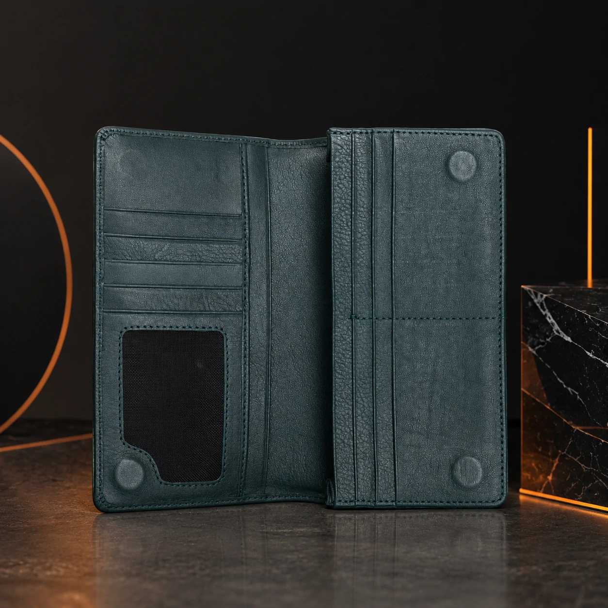 Zays Handcrafted Premium Eco-Friendly Leather Long Wallet for Mobile and Many things - W115 - Image 12