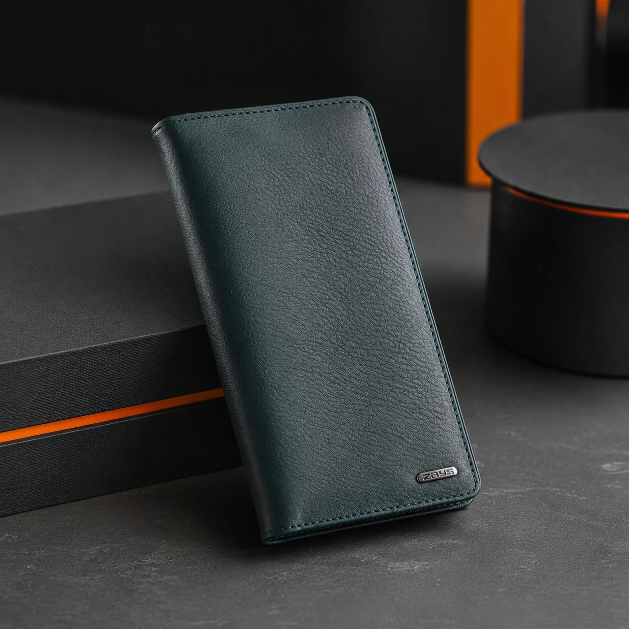 Zays Handcrafted Premium Eco-Friendly Leather Long Wallet for Mobile and Many things - W115 - Image 16