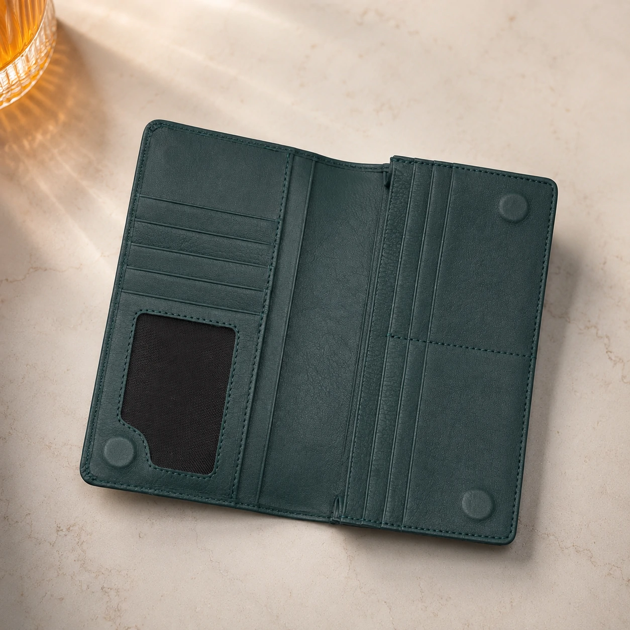 Zays Handcrafted Premium Eco-Friendly Leather Long Wallet for Mobile and Many things - W115 - Image 17