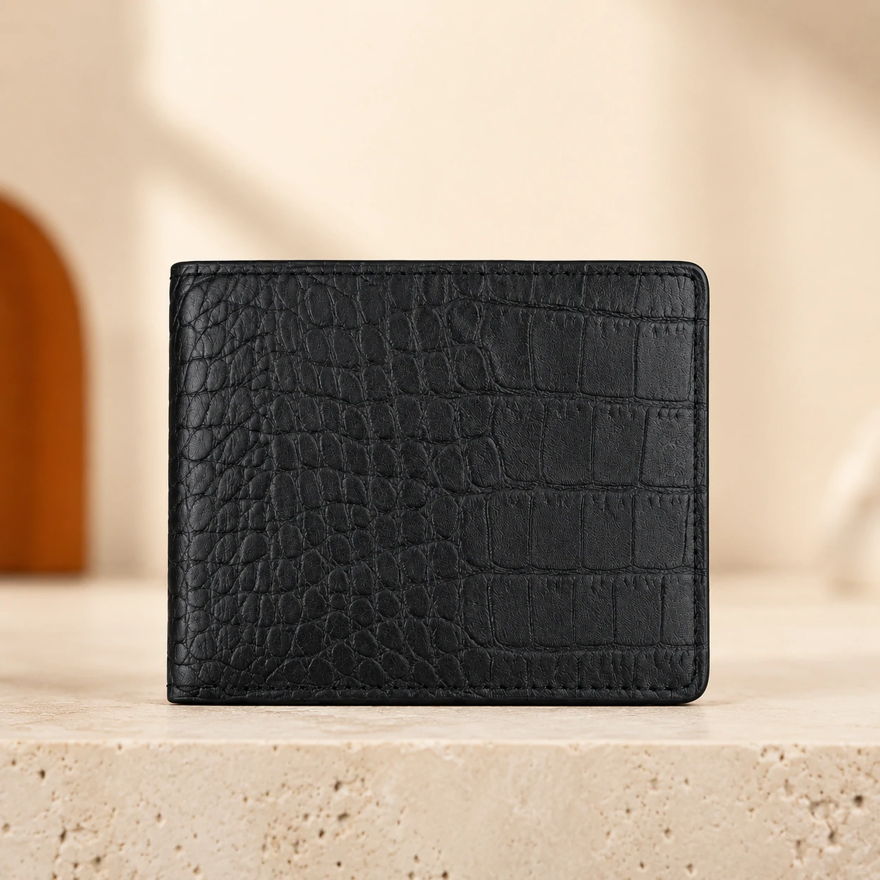 Zays Handcrafted Premium Leather Bifold Short Wallet - W117 - Image 5