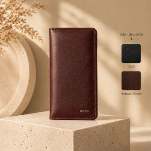Zays Handcrafted Premium Eco-Friendly Leather Long Wallet for Mobile and Many things - W118