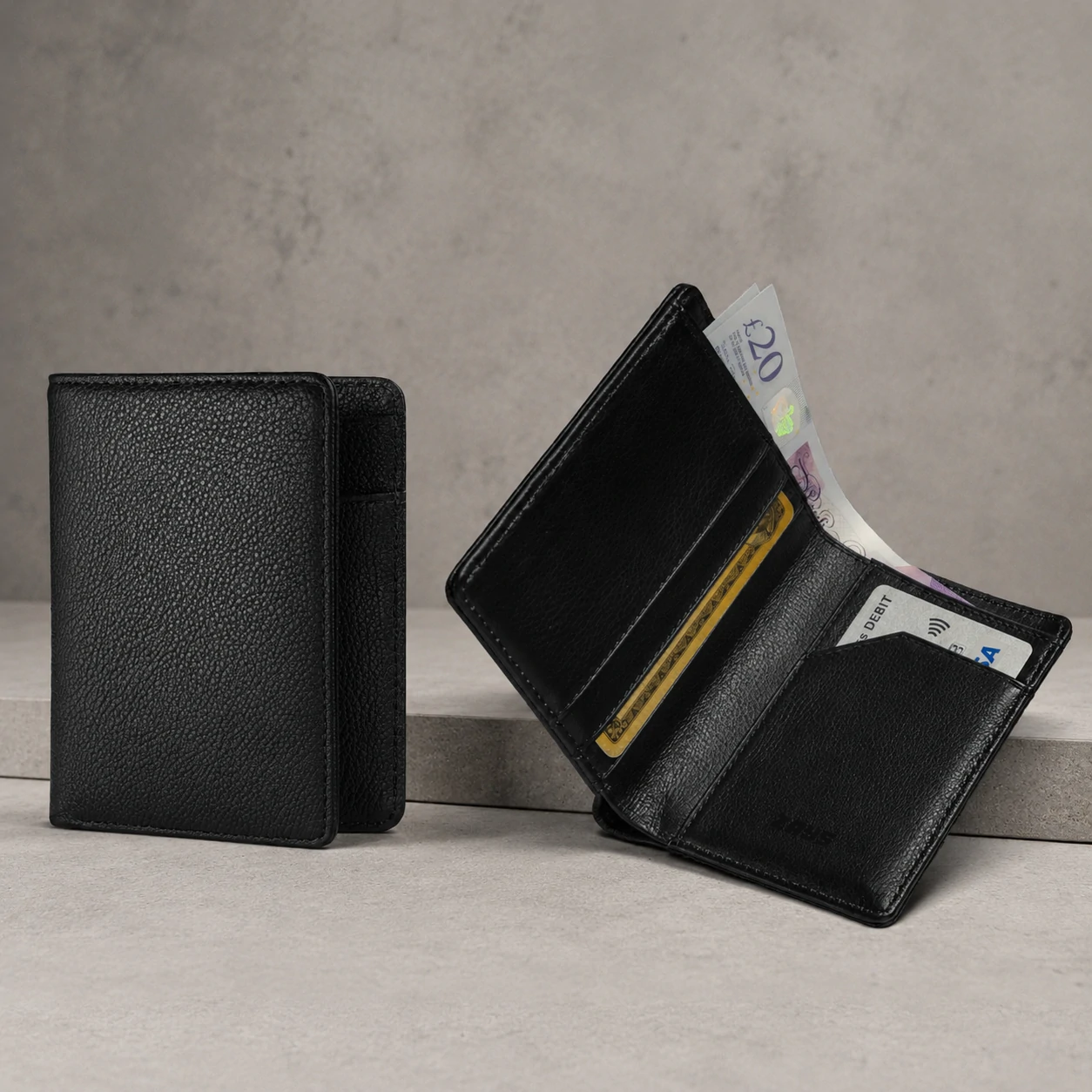 Zays Handcrafted Premium Leather Bifold Short Wallet - W119 - Image 3