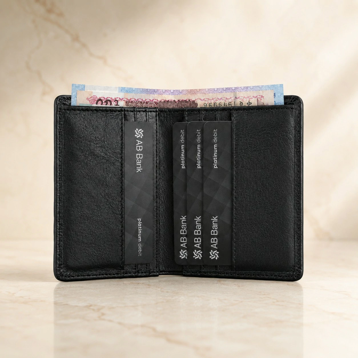 Zays Handcrafted Premium Leather Super Slim Card Holder Mini Wallet - W120 - Image 8
