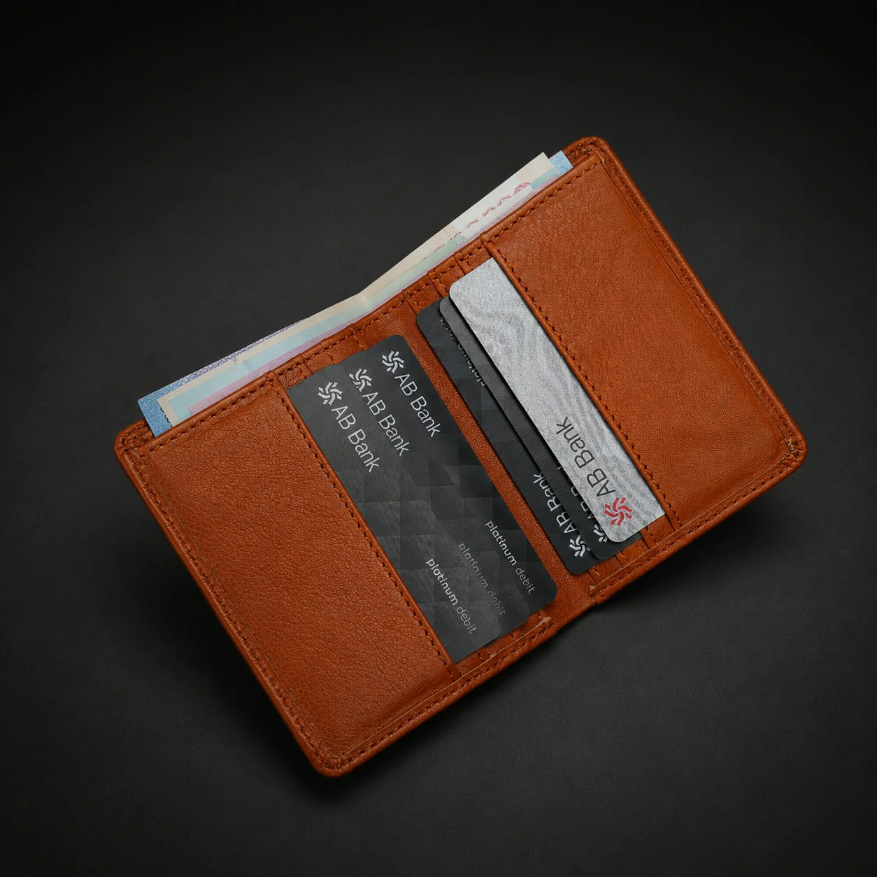 Zays Handcrafted Premium Leather Super Slim Card Holder Mini Wallet - W120 - Image 14
