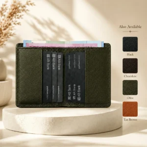 Zays Handcrafted Premium Leather Super Slim Card Holder Mini Wallet - W120