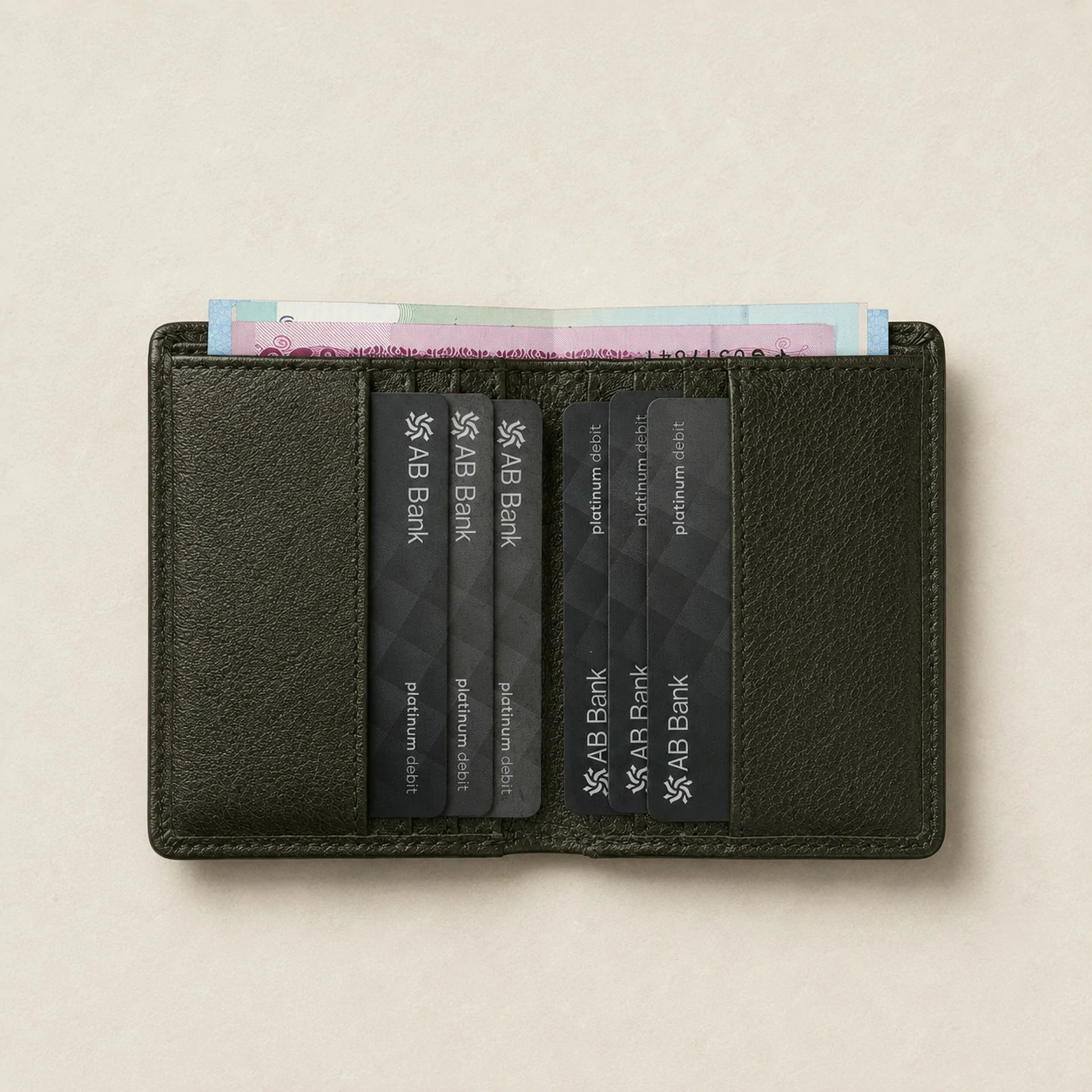 Zays Handcrafted Premium Leather Super Slim Card Holder Mini Wallet - W120 - Image 15