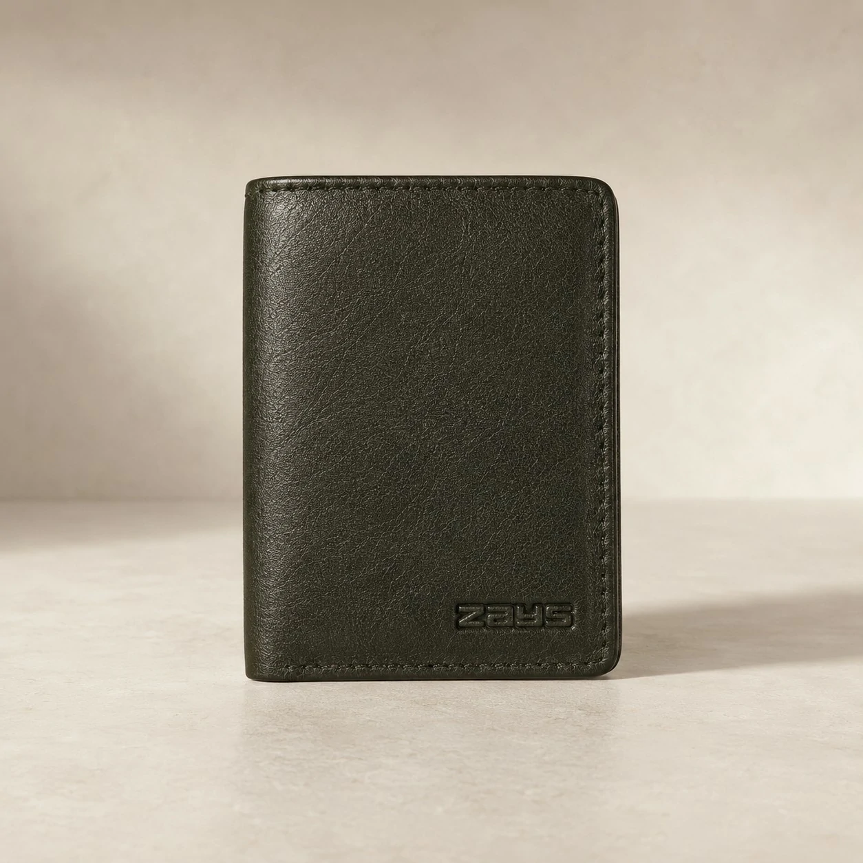 Zays Handcrafted Premium Leather Super Slim Card Holder Mini Wallet - W120 - Image 3