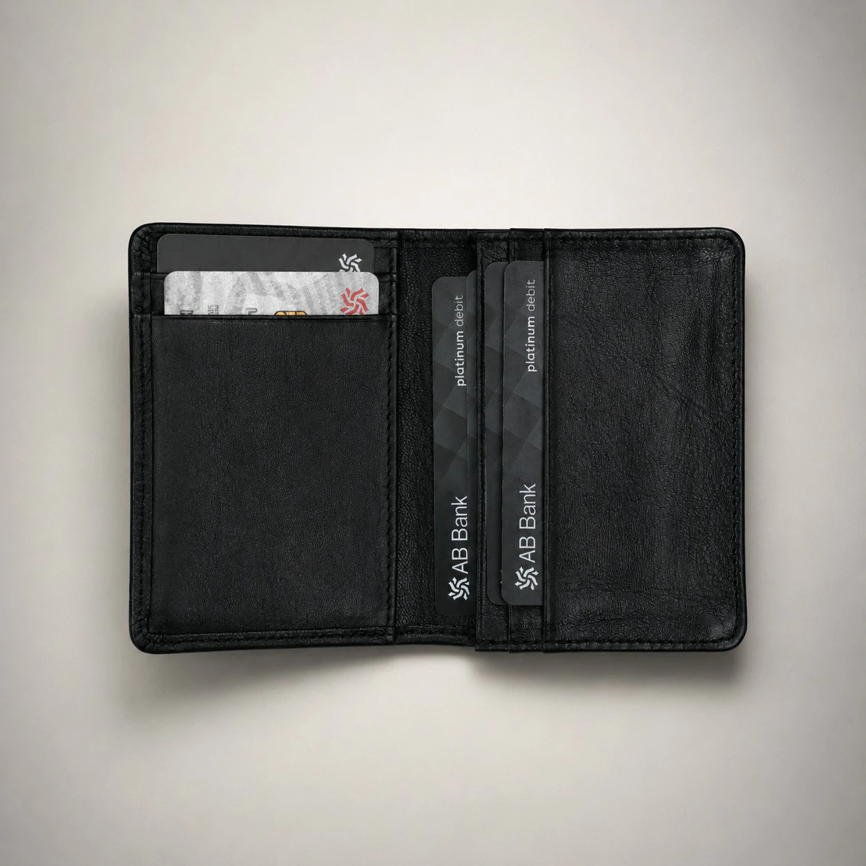Zays Handcrafted Premium Leather Super Slim Card Holder Mini Wallet - W121 - Image 2
