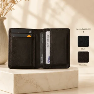 Zays Handcrafted Premium Leather Super Slim Card Holder Mini Wallet - W121