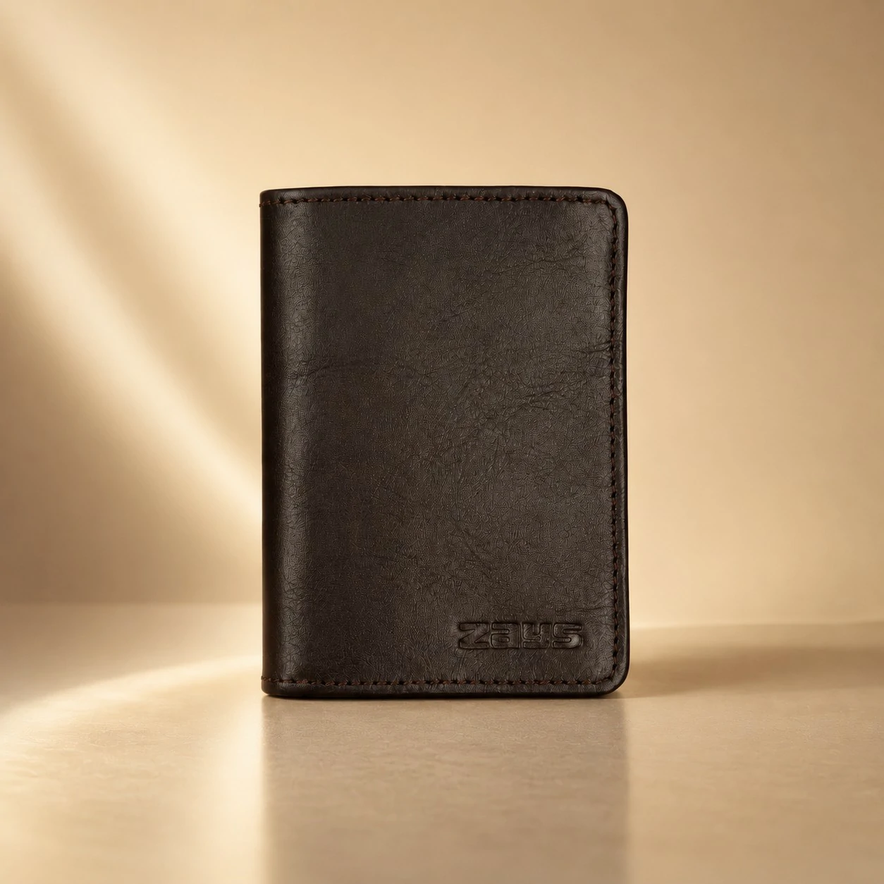 Zays Handcrafted Premium Leather Super Slim Card Holder Mini Wallet - W121 - Image 4