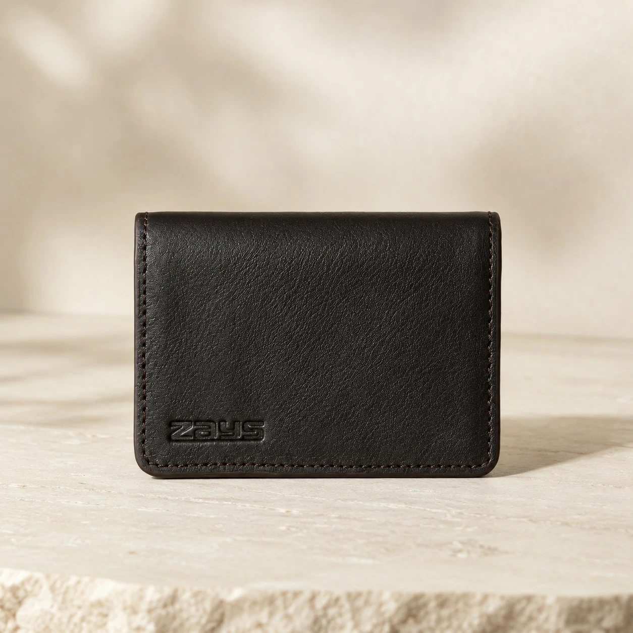 Zays Premium Eco-Friendly Leather Magnetic Card Holder Mini Wallet (CW127-Chocolate) - Image 5