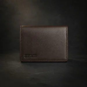 Zays Premium Eco-Friendly Leather Magnetic Card Holder Mini Wallet (CW127-Chocolate)