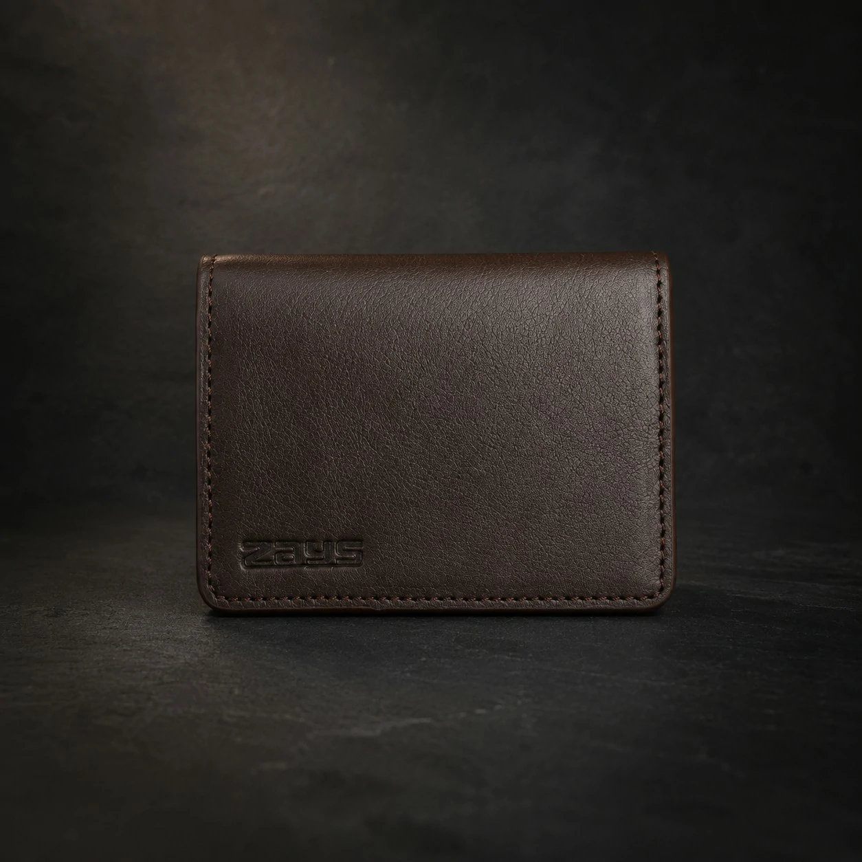 Zays Premium Eco-Friendly Leather Magnetic Card Holder Mini Wallet (CW127-Chocolate)