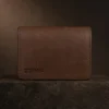 Zays Premium Eco-Friendly Leather Magnetic Card Holder Mini Wallet (CW128-Oil Pull Up)